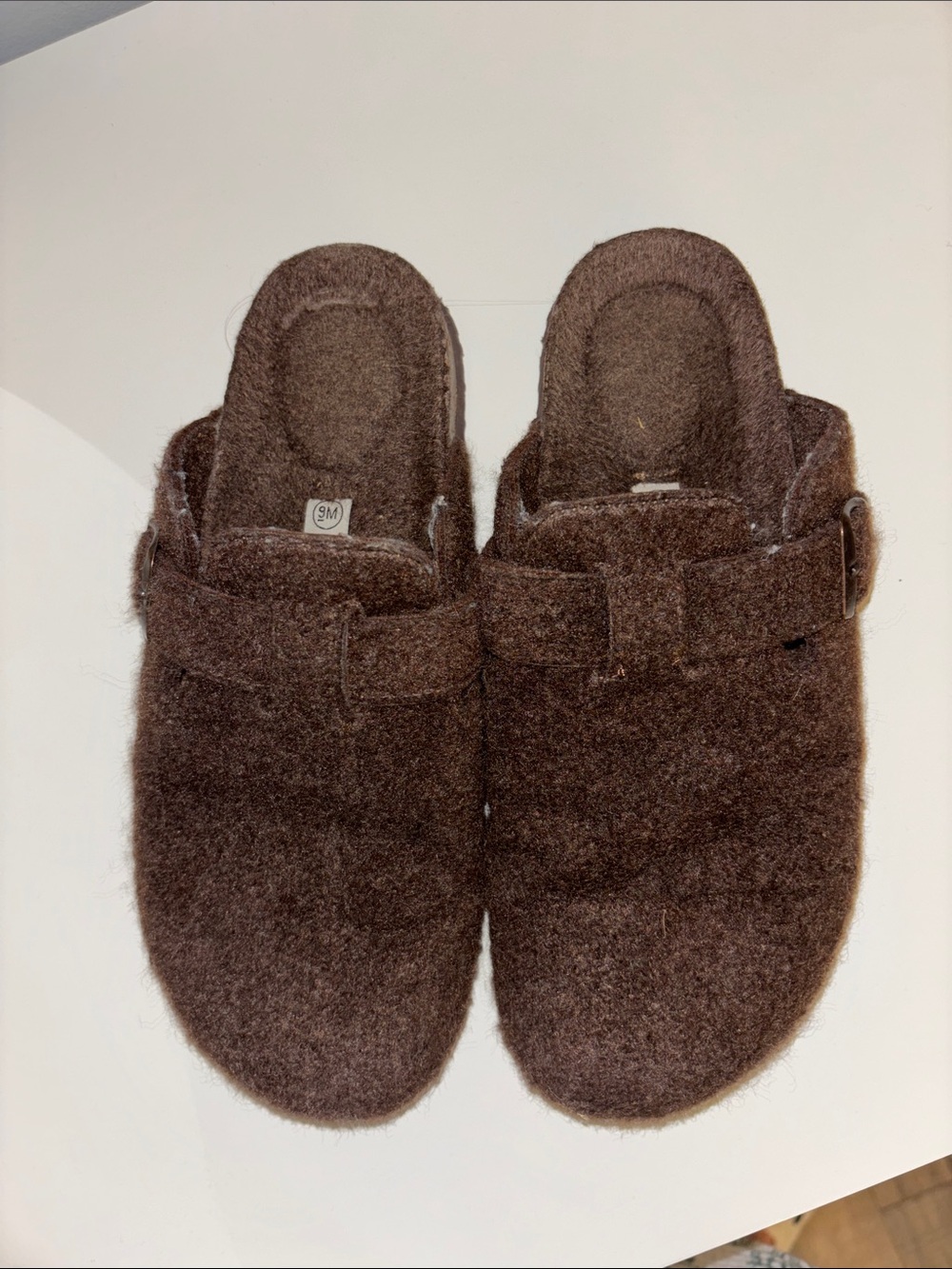 Women's Cozy Brown Fuzzy Clog Mules